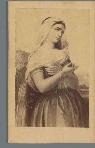 Photographic reproduction of an engraving of a portrait of an unknown woman