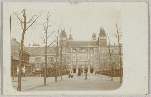 The Rijksmuseum Seen from the Side of the Museumplein in Amsterdam