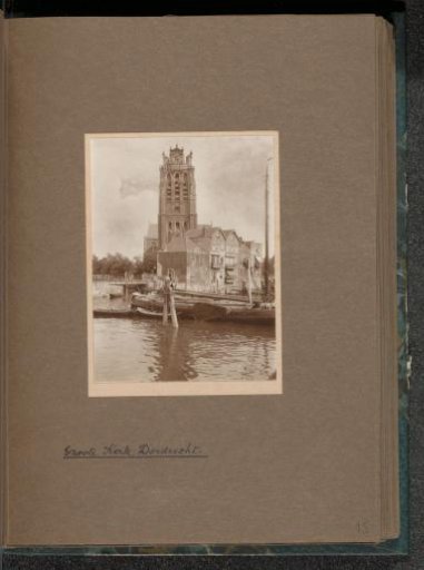View of the Bomhaven with the Grote Kerk in Dordrecht