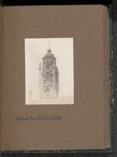 Tower with Clock Face of the Town Hall of Middelburg
