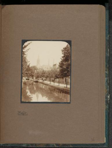 Voldersgracht in Delft with the Nieuwe Kerk on the left and the Maria van Jessekerk on the right in the background