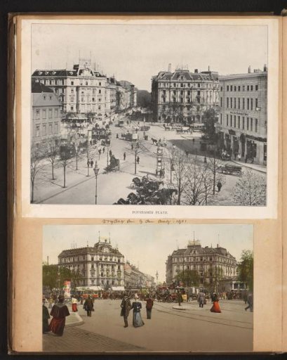 Two views of the Potsdamer Platz, Berlin