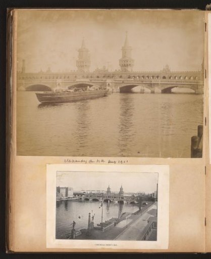 Two views of the Oberbaumbrücke, Berlin