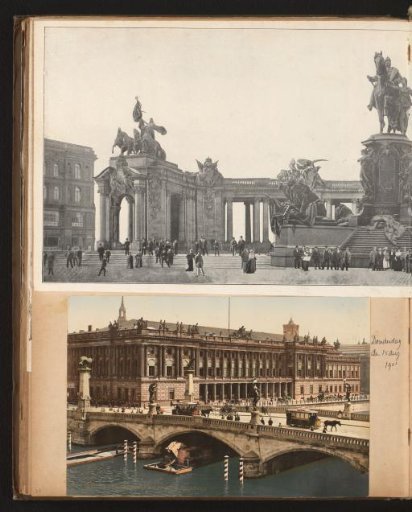 View of the Kaiser-Wilhelm-Nationaldenkmal and the Stock Exchange, Berlin