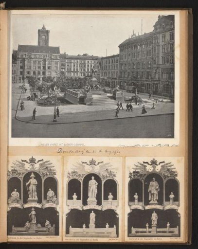 Views of the Neuer Markt with the Luther Monument and statues along the Siegesallee, Berlin