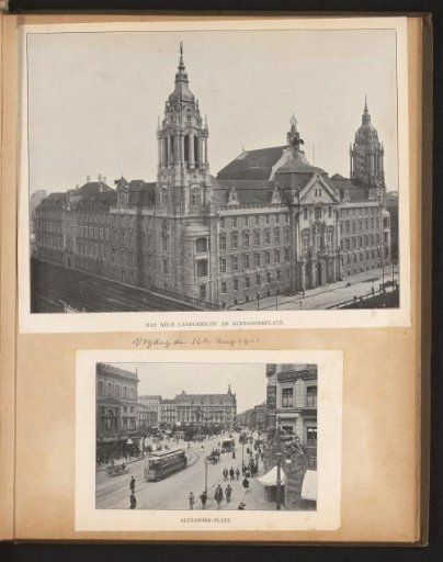 View of the Landgericht and Alexanderplatz, Berlin