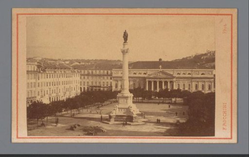 Statue of Peter I of Brazil on the Pedro IV Square in Lisbon