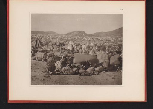 Pilgrim camp on the plain of Arafat during the Hajj