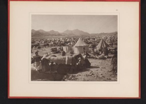 Pilgrim camp on the plain of Arafat during the Hajj