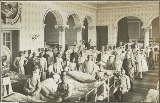 Wards of a military hospital