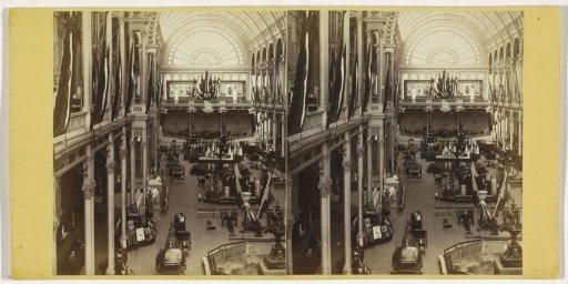 View from above of the Exhibition for National Industry in the Paleis voor Volksvlijt, Amsterdam