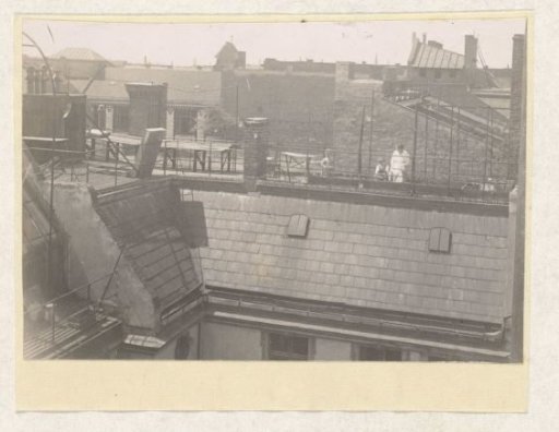 View of the roof terrace of the Titzenthaler family residence on Friedrichstrasse, Berlin