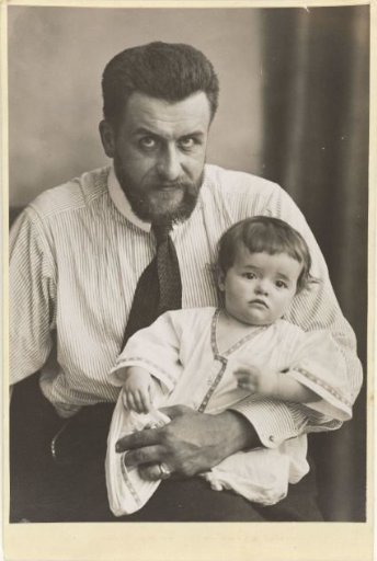 Waldemar Titzenthaler, the photographer, with his daughter Marba