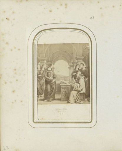 Photographic reproduction of a lithograph after a painting by Pietro Perugino