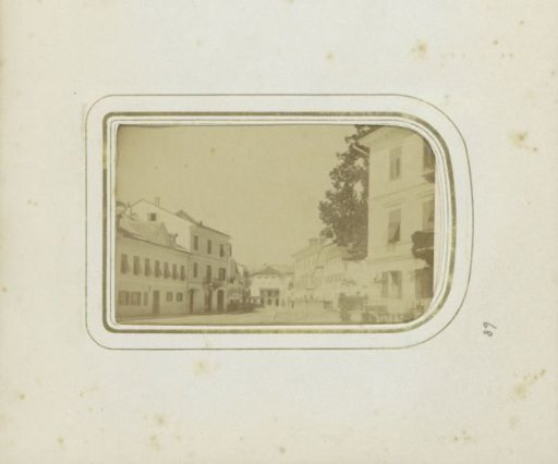 Houses on a street in Ischl
