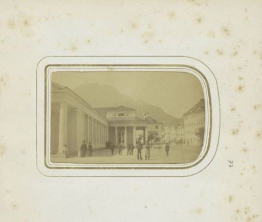 People on the street at the casino in Ischl