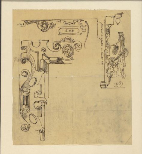 Study of ornaments with scrollwork