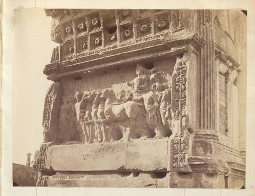 Bas-Relief on the Arch of Titus on the Roman Forum in Rome