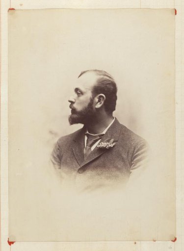 Portrait of a Man with a Beard and a Corsage, Profile to the Left
