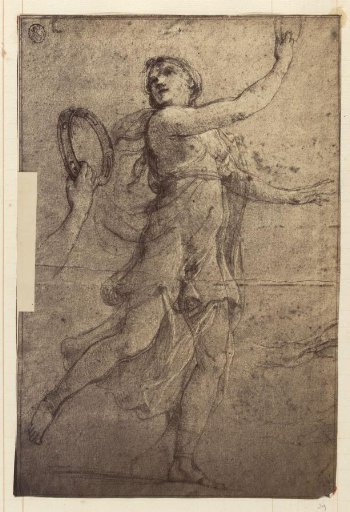 Photographic reproduction of a drawing of a bacchante
