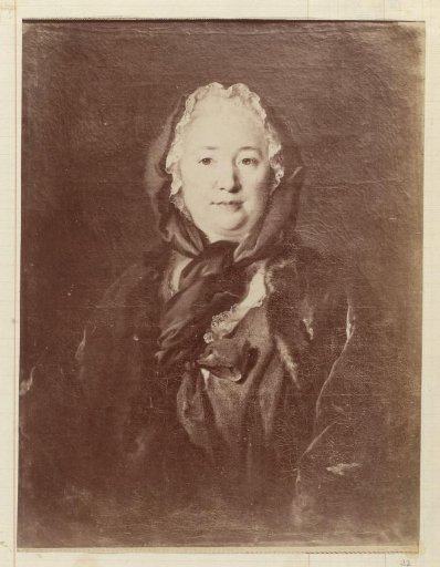 Photographic reproduction of a painting, depicting a portrait of a woman with a cap