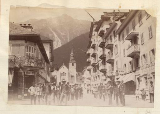 Street view in a village, presumably in the Alps