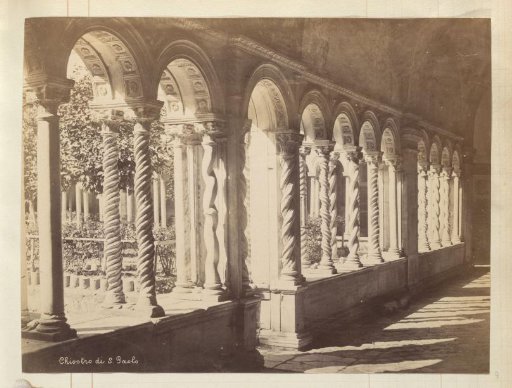 Colonnade in the Monastery of Saint Paul Outside the Walls in Rome