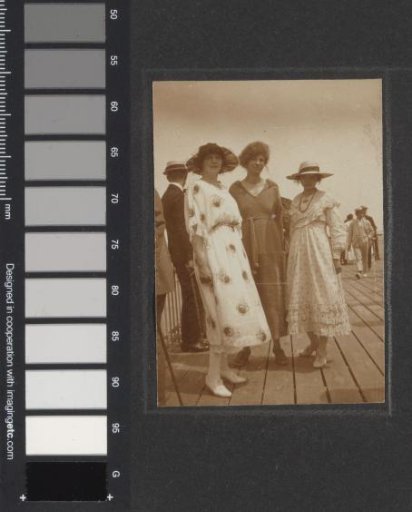 Three women on the pier in Scheveningen