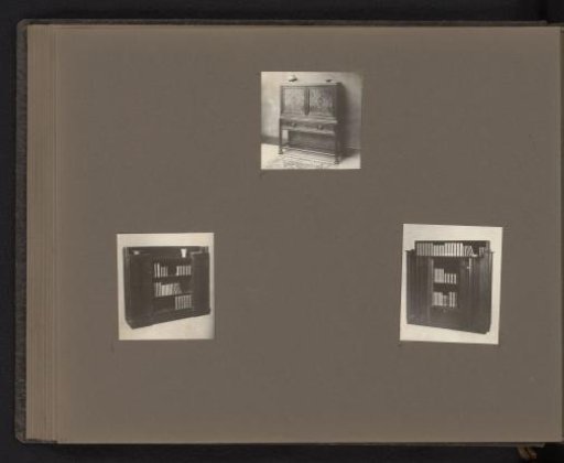Three wooden cabinets