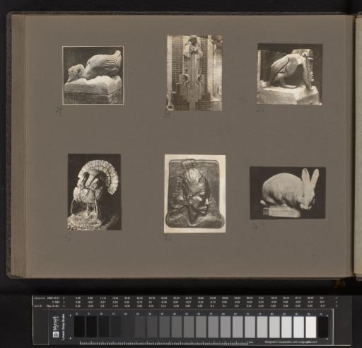 Five sculptures and a relief