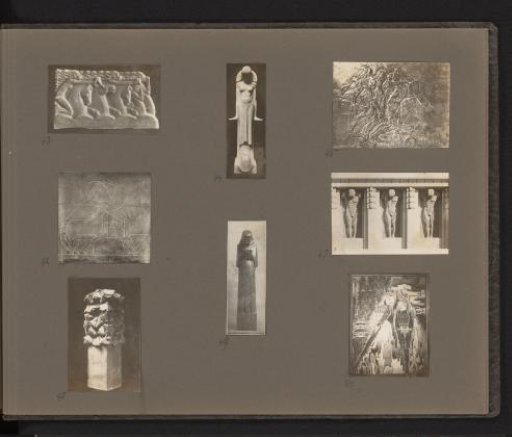 Three sculptures, four reliefs and a panel