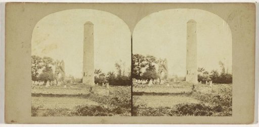 Round tower near Donaghmore, County Meath, Ireland