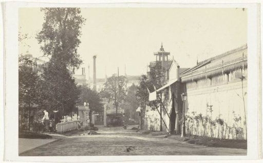 View of the exhibition grounds of the 1867 World's Fair in Paris