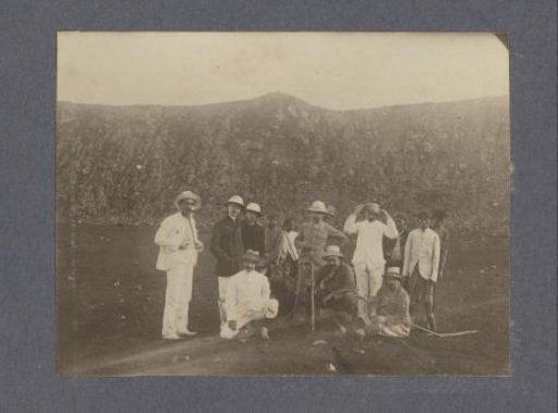 Group Portrait of European and Indonesian Men in Indonesia