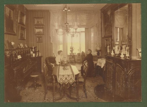 Two Women in the Interior of the Vermeulen Family Home on Toussaintkade, The Hague