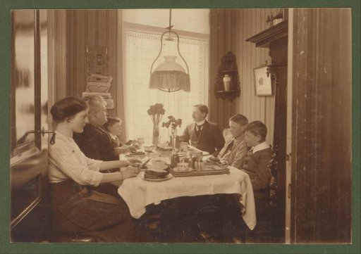 Vermeulen Family at the Dining Table of the House on Toussaintkade, The Hague