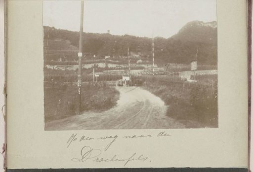 Sandy path with a railway crossing near Königswinter