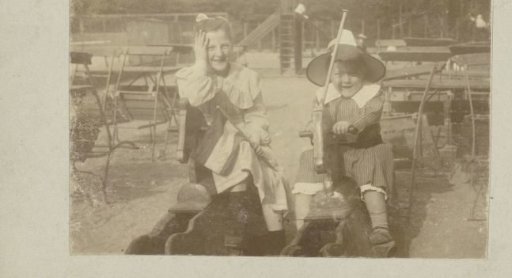 Two Children on Rocking Horses