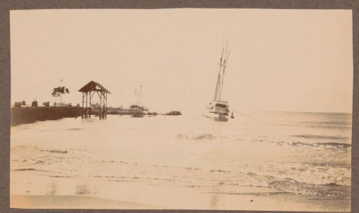 Sailing Ship at Anchor Off the Coast of the Dutch East Indies