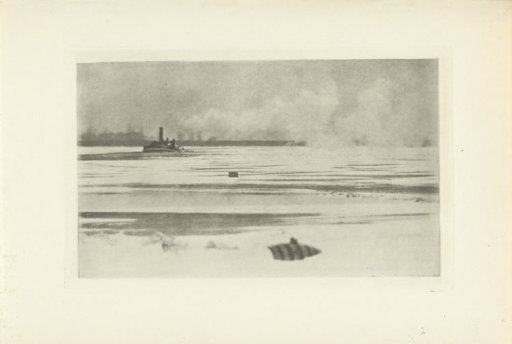 River Landscape with Snow