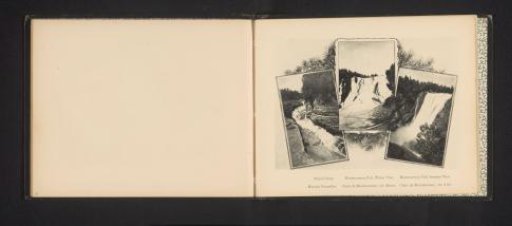 Photomontage of three waterfalls near Québec
