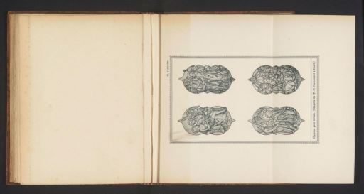 Four reproductions of designs for stained-glass windows for a tabernacle in Ghent, Belgium