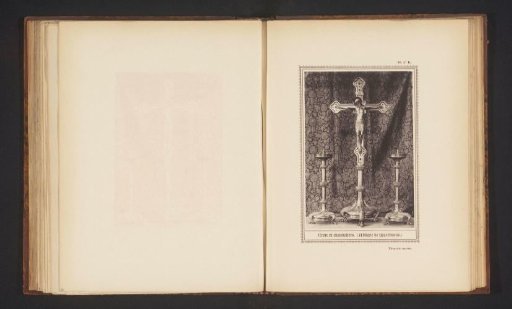 Cross and two candlesticks in the Abbey of Maredsous, Belgium