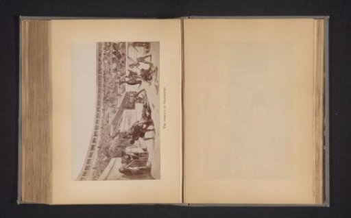Photographic reproduction of a view of fighting gladiators