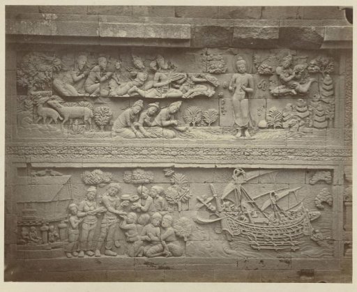 Bas-relief in the north wall of Borobudur