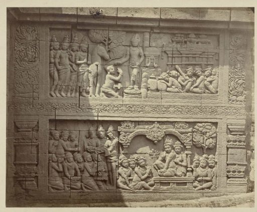 Bas-relief in the north wall of Borobudur