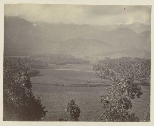 View from the Borobudur of Mount Menorah.
