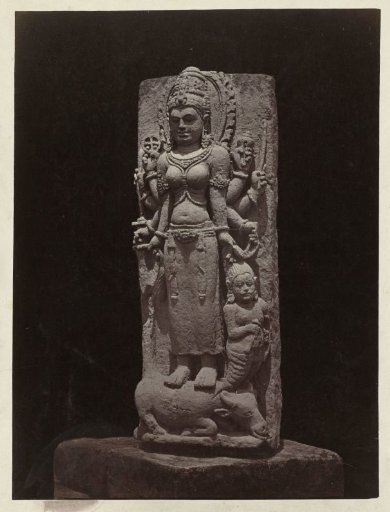 Eight-armed Durga slaying the demon Mahisha. Dieng Plateau, Wonosobo district, Central Java province 9th- 10th century