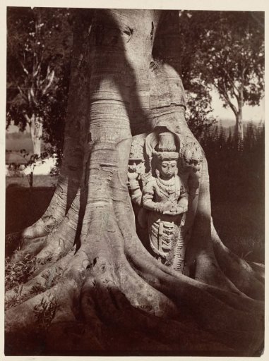 Deification stele with features of Harihara in the residential gardens at Kediri, Kediri district, East Java province, 14th century, Indonesia.