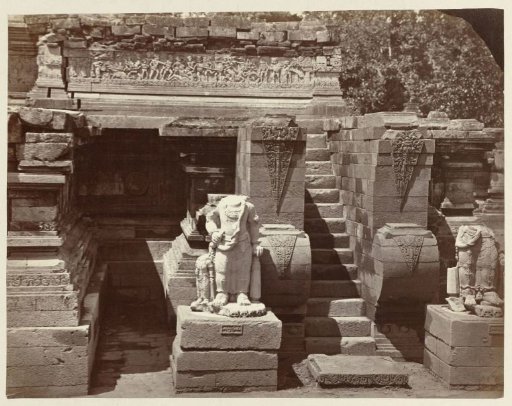The stairs of Candi Panataran viewed from the west side.